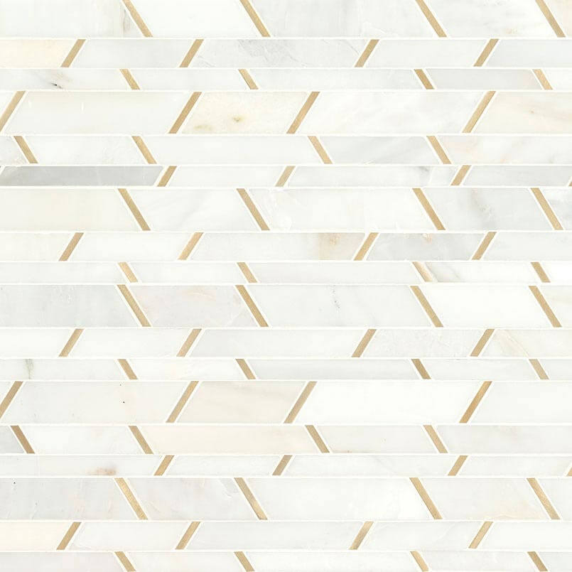 Metro Gold Pattern Marble Mosaic - image 5