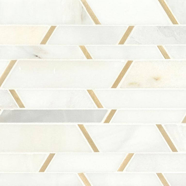 Metro Gold Pattern Marble Mosaic - image 1