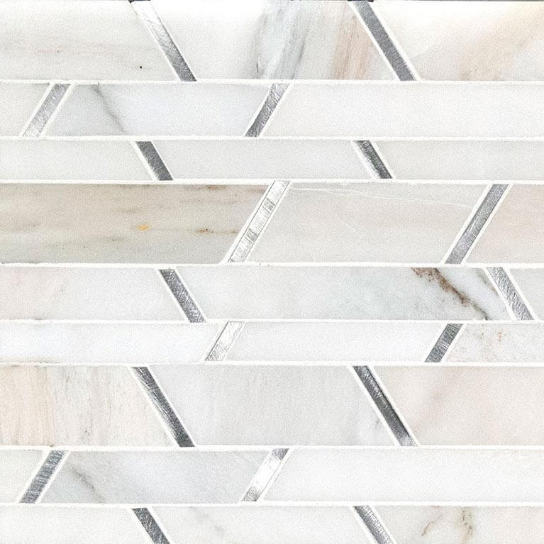 Metro Silver Pattern Marble Mosaic - image 1