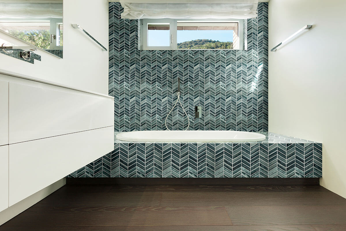 Midnight Blue Ombre Chevron - image 3