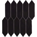 Mondial Black Matte 2"x6" Picket Porcelain Mosaic - image 1