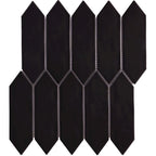 Mondial Black Matte 2"x6" Picket Porcelain Mosaic - image 1
