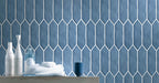Mondial Light Blue Gloss 2"x6" Picket Porcelain Mosaic - image 2