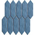 Mondial Light Blue Gloss 2"x6" Picket Porcelain Mosaic - image 1