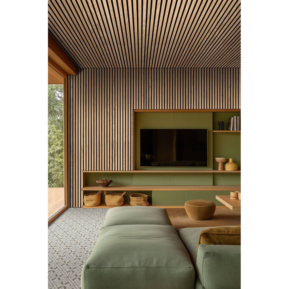 Natural Acoustic Wood Slat Panel