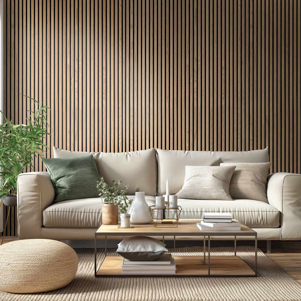 Natural Acoustic Wood Slat Panel
