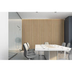 Macro & Reeded Slat Panels Natural Macro Acoustic Wood Slat Panels 10.63" x 94.5" Wood Tile - image 4