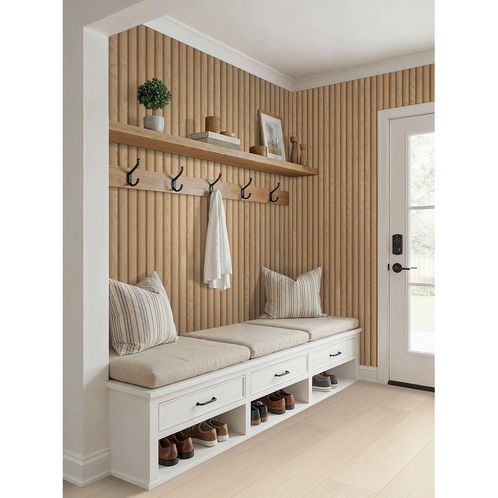 Macro & Reeded Slat Panels Natural Reeded Acoustic Wood Slat Panels 9.5" x 94.5" Wood Tile - image 5