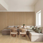 Macro & Reeded Slat Panels Natural Reeded Acoustic Wood Slat Panels 9.5" x 94.5" Wood Tile - image 9