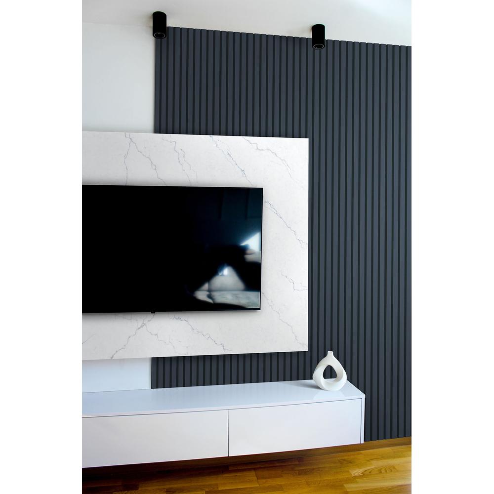 Painted Slat Panels Navy Acoustic Slat Wall Panel 9.5" x 94.5" Misc MDF Tile - image 2