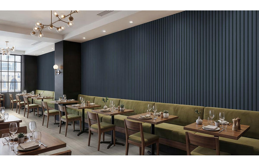 Painted Slat Panels Navy Acoustic Slat Wall Panel 9.5" x 94.5" Misc MDF Tile - image 3