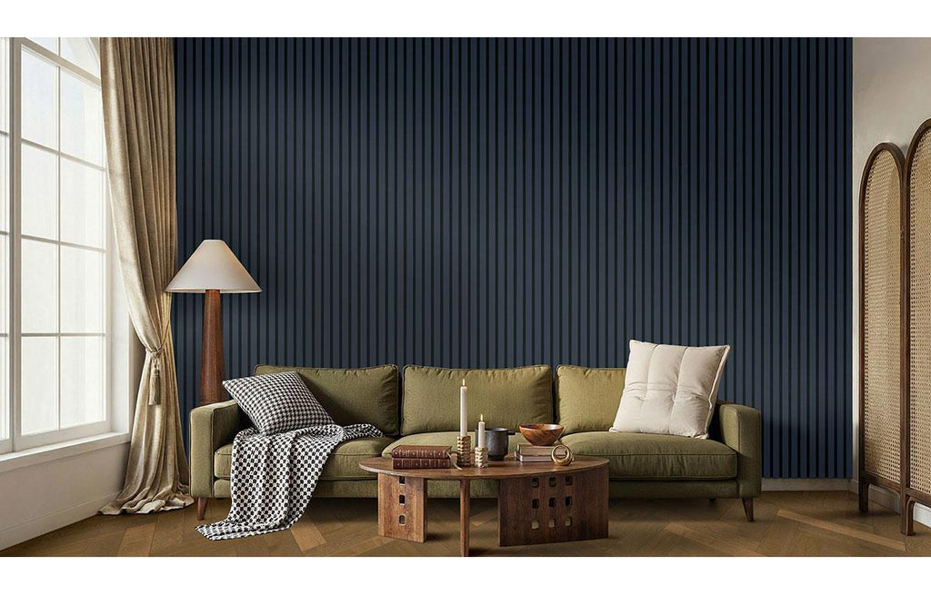 Painted Slat Panels Navy Acoustic Slat Wall Panel 9.5" x 94.5" Misc MDF Tile - image 4
