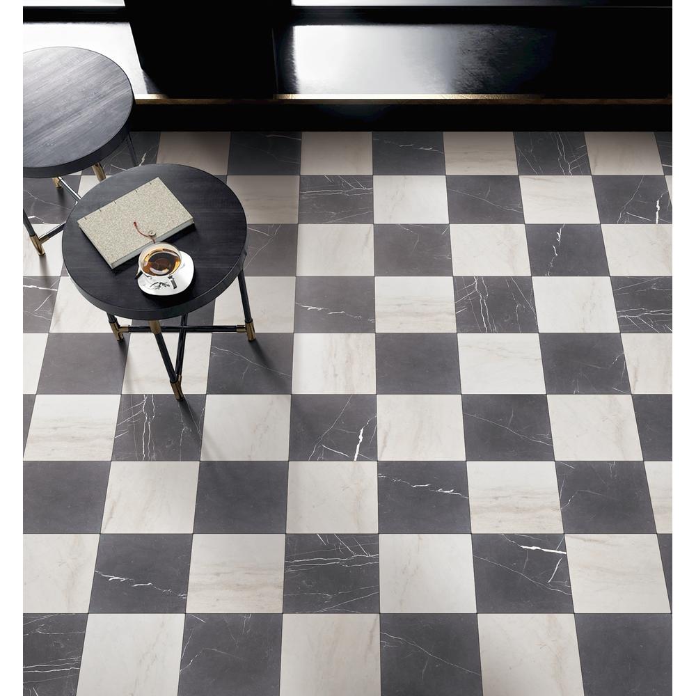 Nero Marquina 12" x 12" Tumbled Marble Tile - image 2