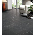 Nero Marquina 12" x 12" Tumbled Marble Tile - image 3