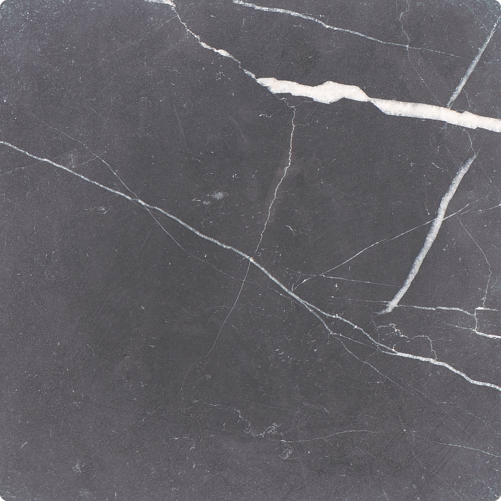Nero Marquina 12" x 12" Tumbled Marble Tile - image 7