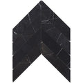 Nero Marquina Chevron 2"x8" Honed Marble Tile