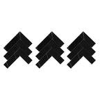 Nero Marquina Herringbone 2"x6" Polished Marble Tile