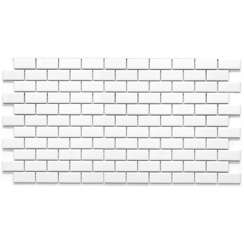 Ontario Snow White 1"x2" Porcelain Mosaic - image 1