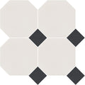 Porcelain-K 6" Octagon w/Charcoal Dot Matt Mosaic - image 1