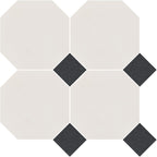 Porcelain-K 6" Octagon w/Charcoal Dot Matt Mosaic - image 1