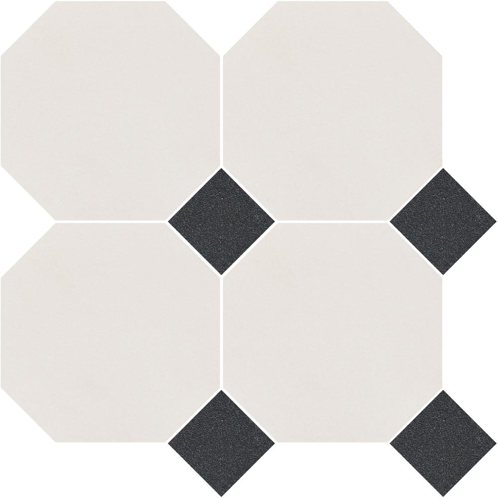 Porcelain-K 6" Octagon w/Charcoal Dot Matt Mosaic - image 1