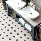 Porcelain-K 6" Octagon w/Charcoal Dot Matt Mosaic - image 2