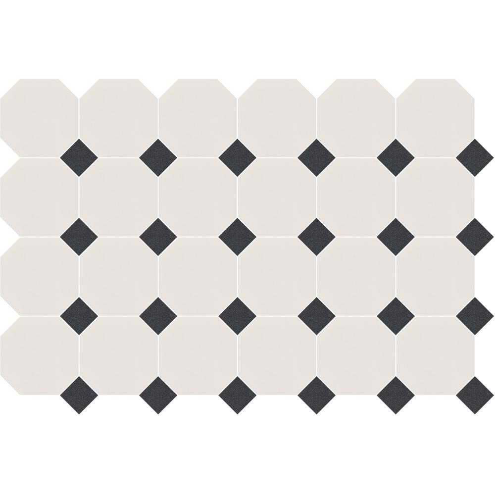 Porcelain-K 6" Octagon w/Charcoal Dot Matt Mosaic - image 3
