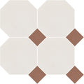 Porcelain-K 6" Octagon w/Terracotta Dot Matt Mosaic - image 1