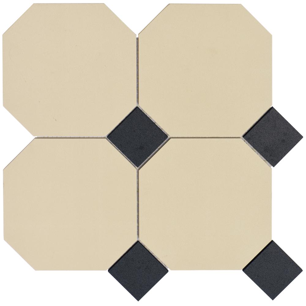 Porcelain-K 6" Octagon with Graphite Beige Dot Matte - image 1