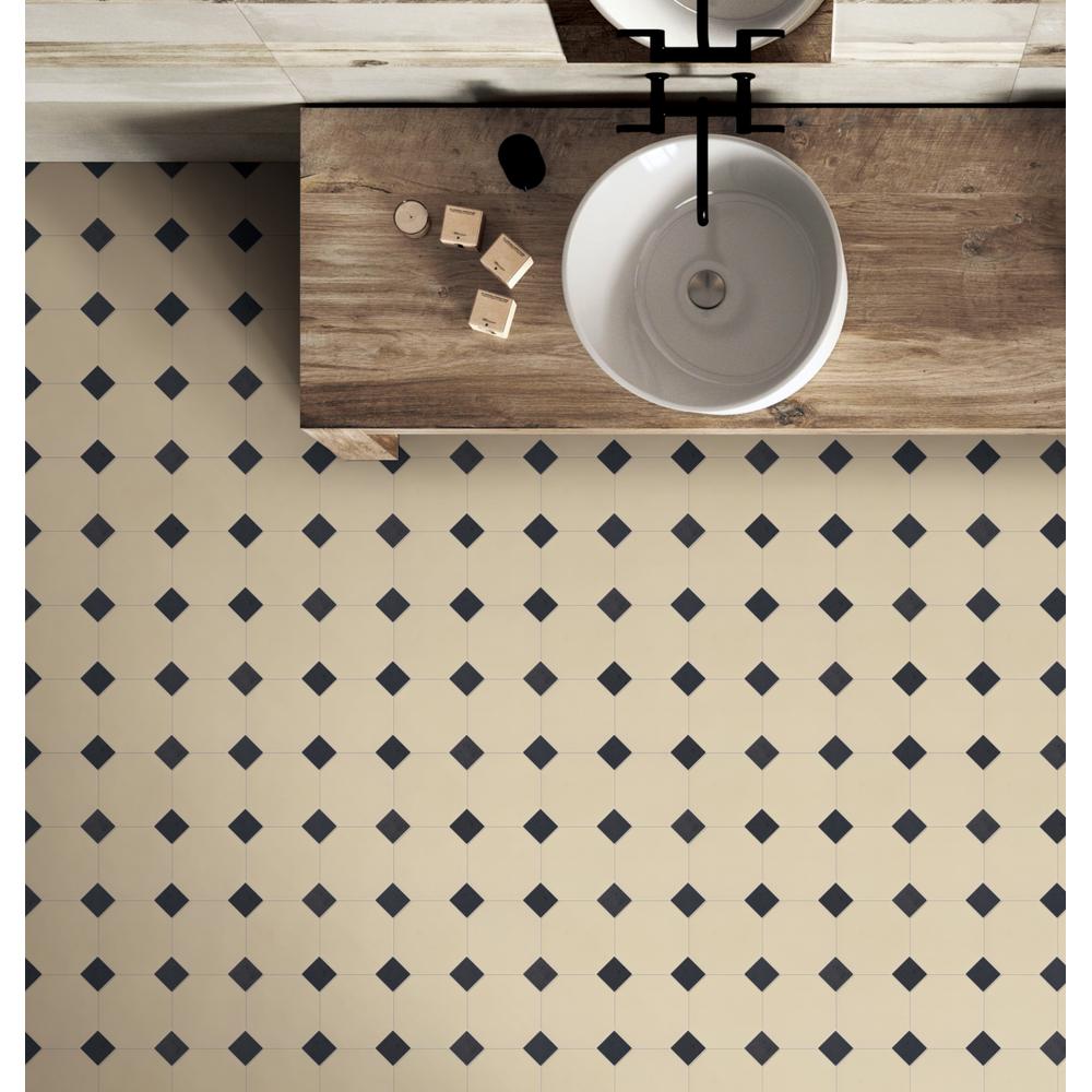 Porcelain-K 6" Octagon with Graphite Beige Dot Matte - image 2