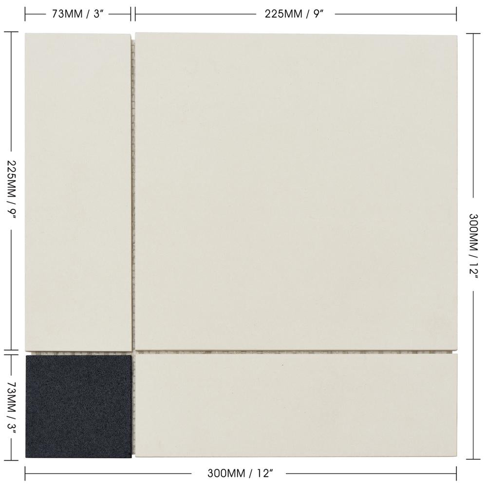 Porcelain-K GeoLine with Charcoal Dot Matte - image 1
