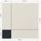 Porcelain-K GeoLine with Charcoal Dot Matte - image 1