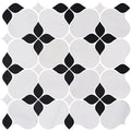 Quattro Blossom Noir Honed Marble Mosaic - image 1