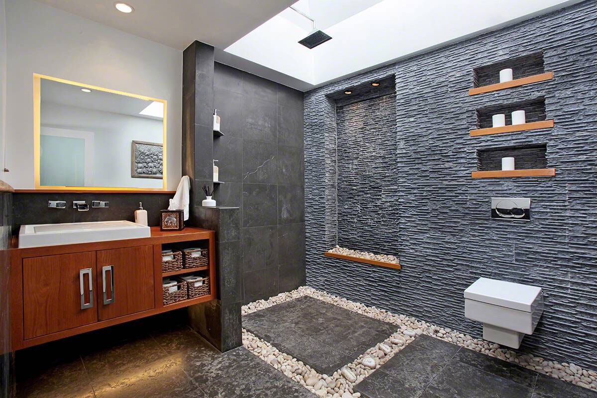Montauk Black Slate Tile - image 7