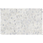 Santorini White 1" Penny Round Honed Marble Mosaic - image 3