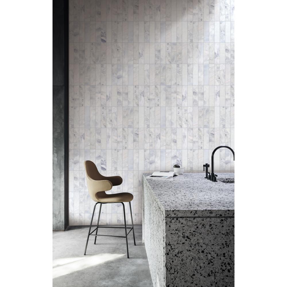 Santorini White 3" x 12" Honed Marble Mosaic - image 2