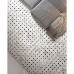 Santorini White Basketweave w/Black Dot Honed Marble Mosaic - image 2