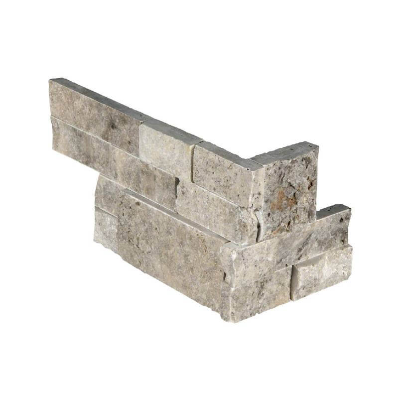 Silver Travertine Ledger Panel