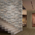 XL Silver Travertine Ledger Panel - image 7