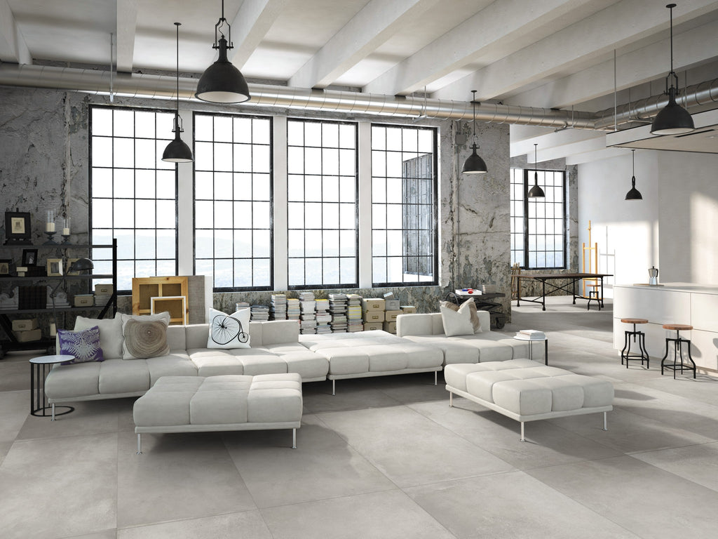 Solid Light Grey Matte Porcelain Tile