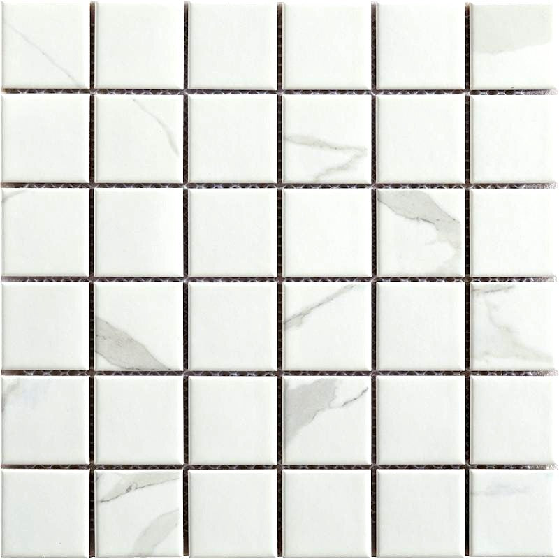 Statuario Square 2"x2" Matte Porcelain Mosaic