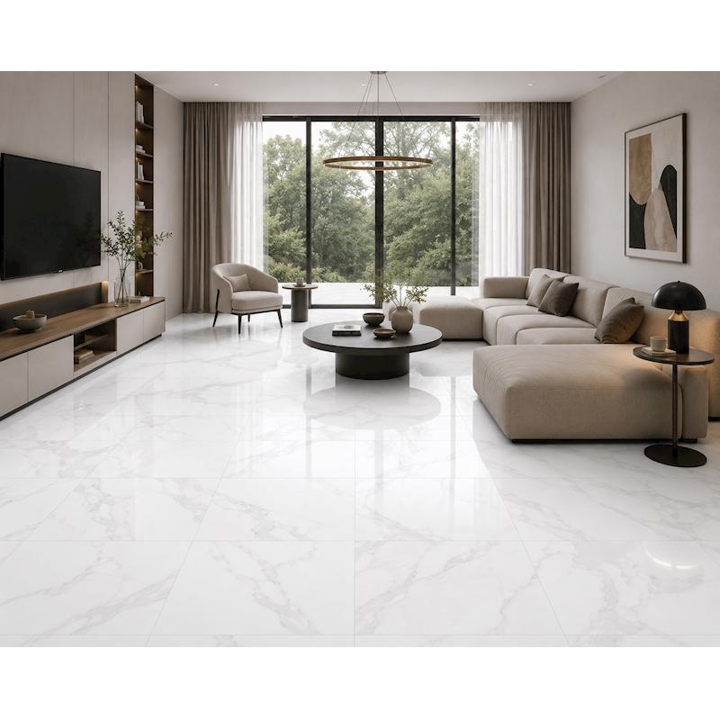 Statuario White Porcelain Tile