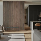 Macro & Reeded Slat Panels Tawny Macro Acoustic Wood Slat Panels 10.63" x 94.5" Wood Tile - image 1