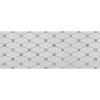 Thassos Long Octagon w/Grey Dot Polished Marble Tile
