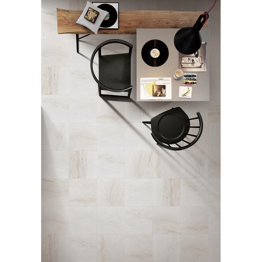 Valentino Bianco 12" x 12" Tumbled Marble Tile - image 3