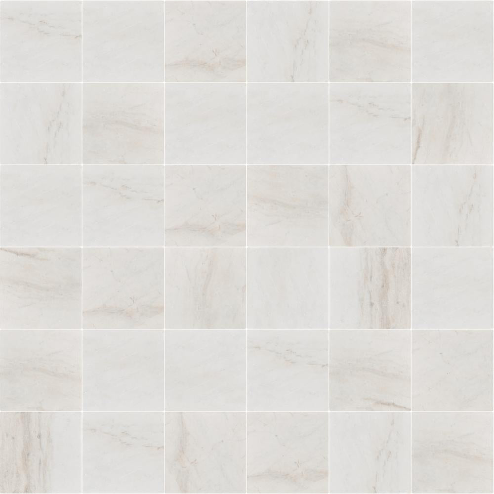 Valentino Bianco 12" x 12" Tumbled Marble Tile - image 4