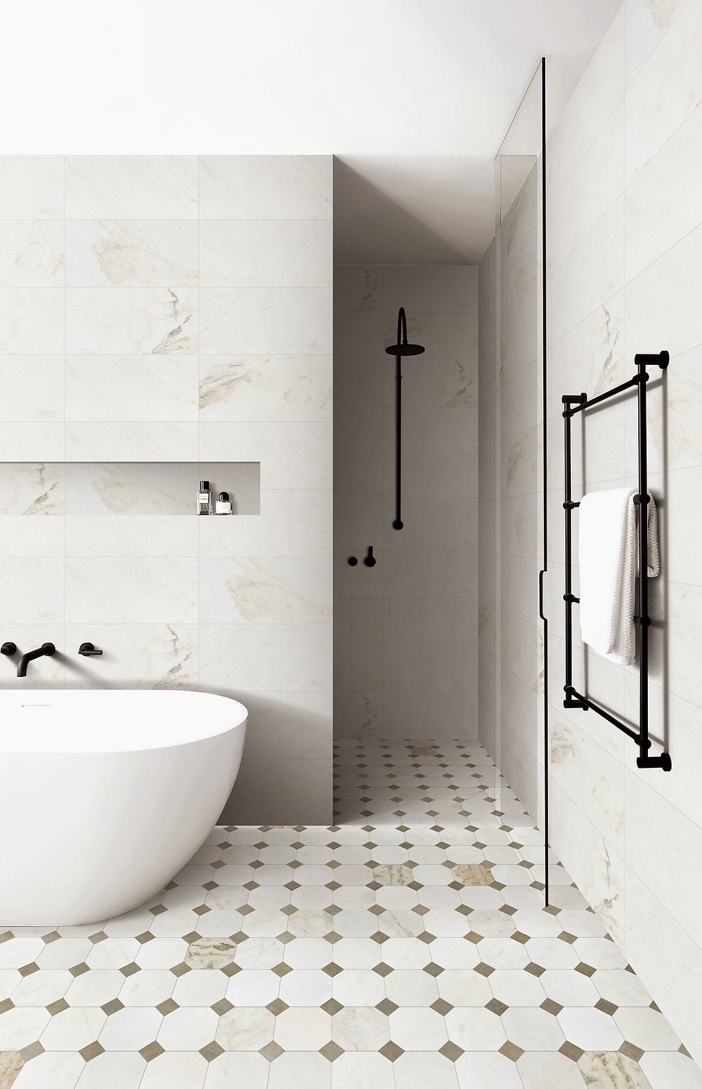 Valentino Bianco 12" x 24" Honed Marble Tile - image 2