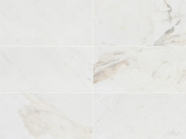 Valentino Bianco 12" x 24" Honed Marble Tile - image 4