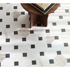 Valentino Bianco 6" Octagon w/Nero Dot Tumbled & Honed Marble Mosaic - image 2