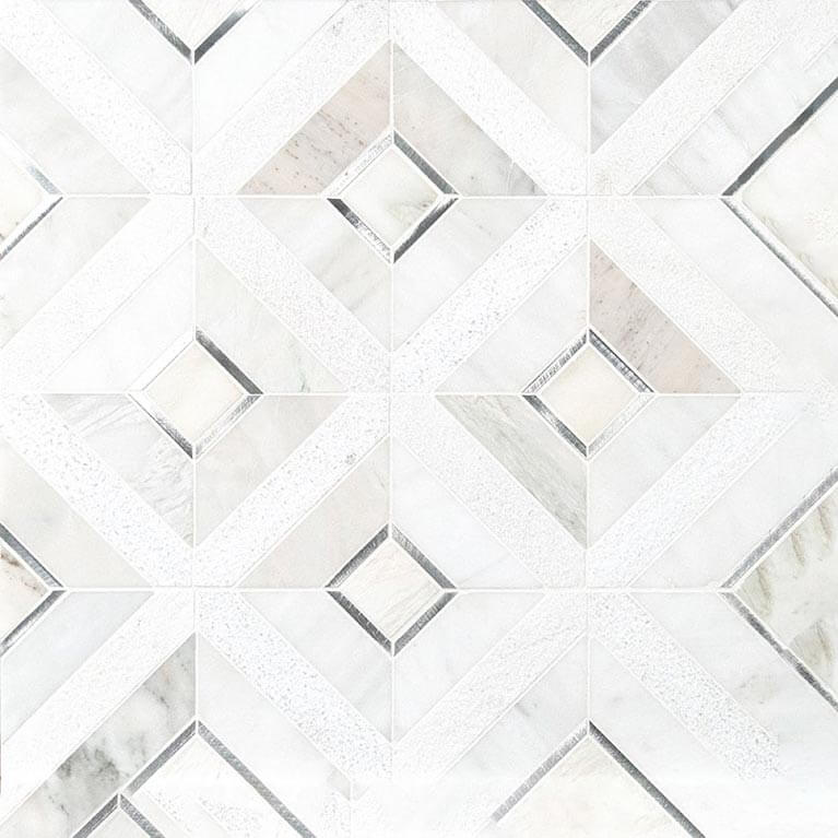 Verona Silver Pattern Marble Mosaic - image 3